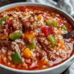 stuffed peppers soup recipe - featured image