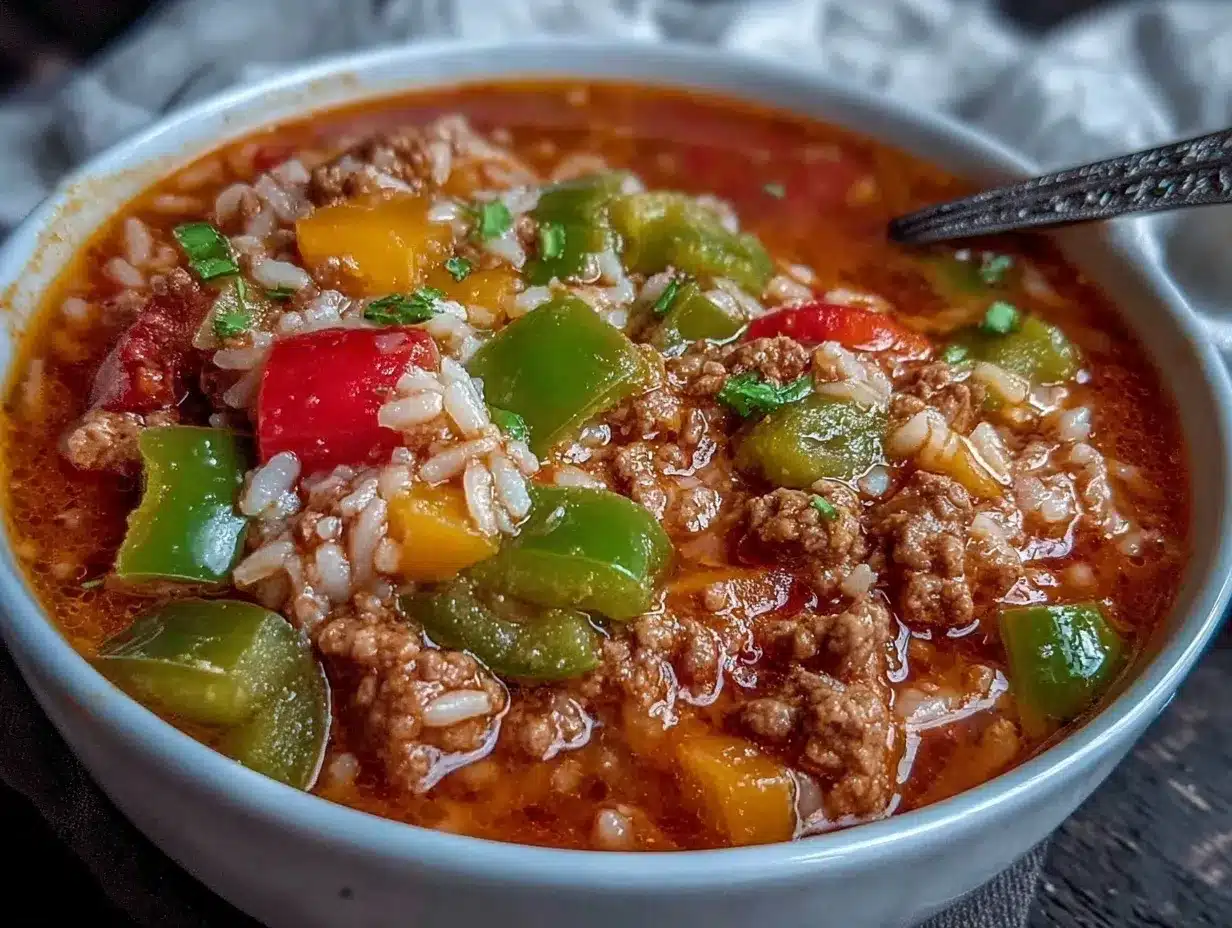 Stuffed Peppers Soup Recipe: Easy Homestyle Comfort in 30 Minutes 4 stuffed peppers soup recipe preparation steps