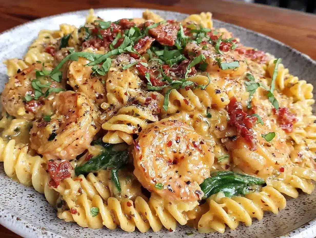 Sun-Dried Tomato Shrimp with Spinach Pasta – Easy 30-Minute Dinner 4 sun-dried tomato shrimp with spinach pasta preparation steps