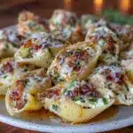 sweet ricotta and honey stuffed shells - featured image
