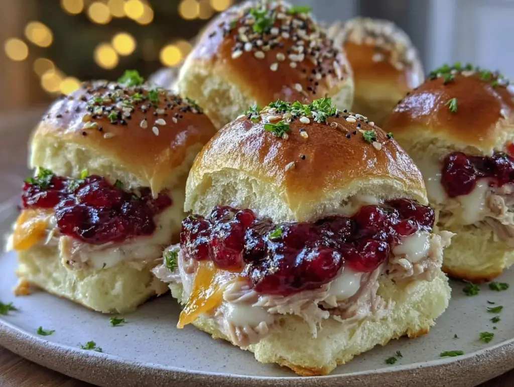 turkey cranberry sliders - featured image