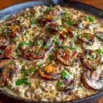 vegan lentil mushroom stroganoff - featured image