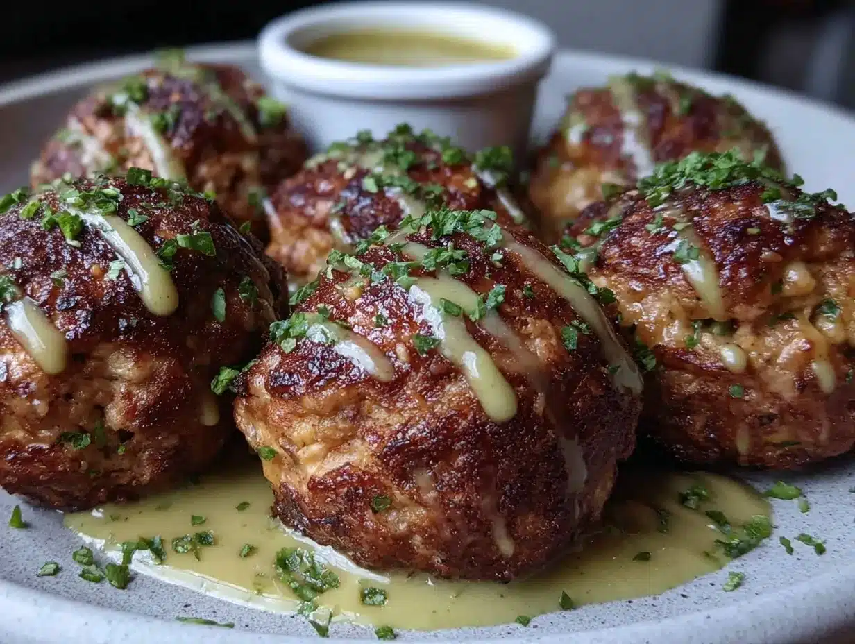 Savory Baked Salmon Meatballs with Tangy Avocado Sauce Recipe Easy and Healthy 4 baked salmon meatballs preparation steps