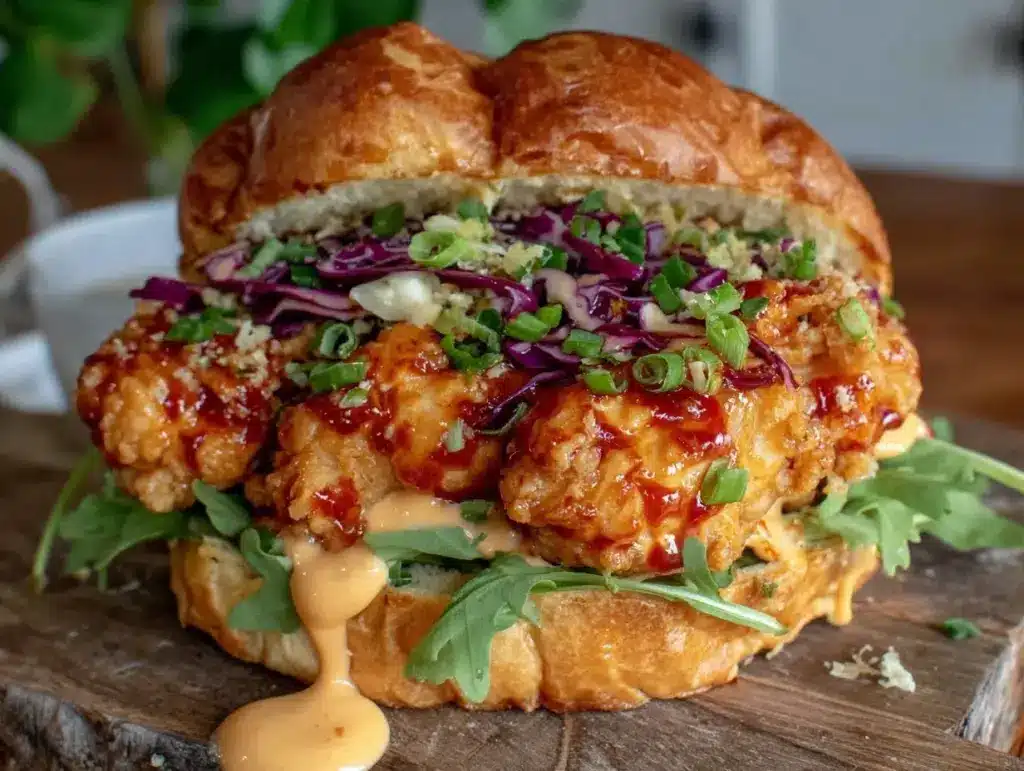 bang bang chicken sandwich recipe - featured image