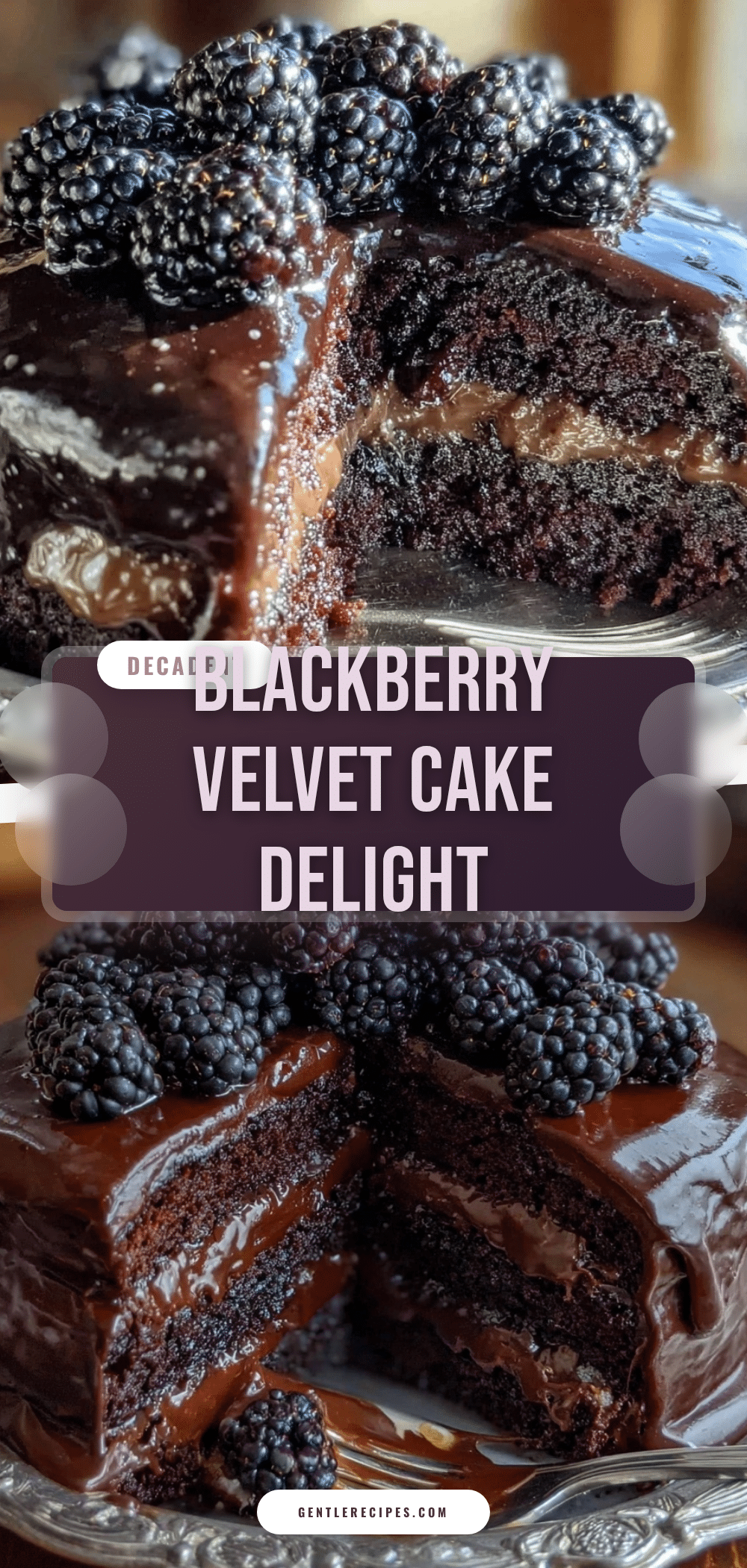 Decadent Blackberry Velvet Cake Recipe with Easy Dark Chocolate Ganache 5 blackberry velvet cake recipe recipe