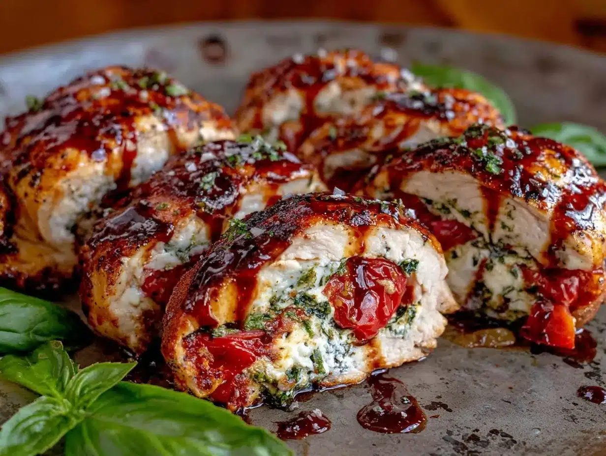 Delicious Caprese Stuffed Chicken Recipe 5 Easy Healthy Dinner Ideas 4 Caprese Stuffed Chicken preparation steps