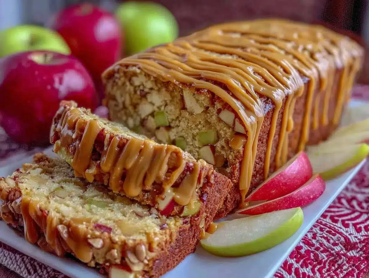 Irresistible Caramel Apple Bread Recipe Easy Quick Glazed Loaf 4 caramel apple bread preparation steps