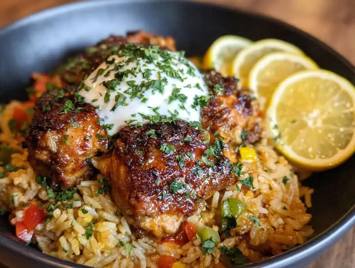 Easy Flavorful Chicken Shawarma Rice Recipe 5 Steps for Perfect One Pot Arab Dinner 4 chicken shawarma rice preparation steps