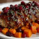 cranberry glazed chicken - featured image