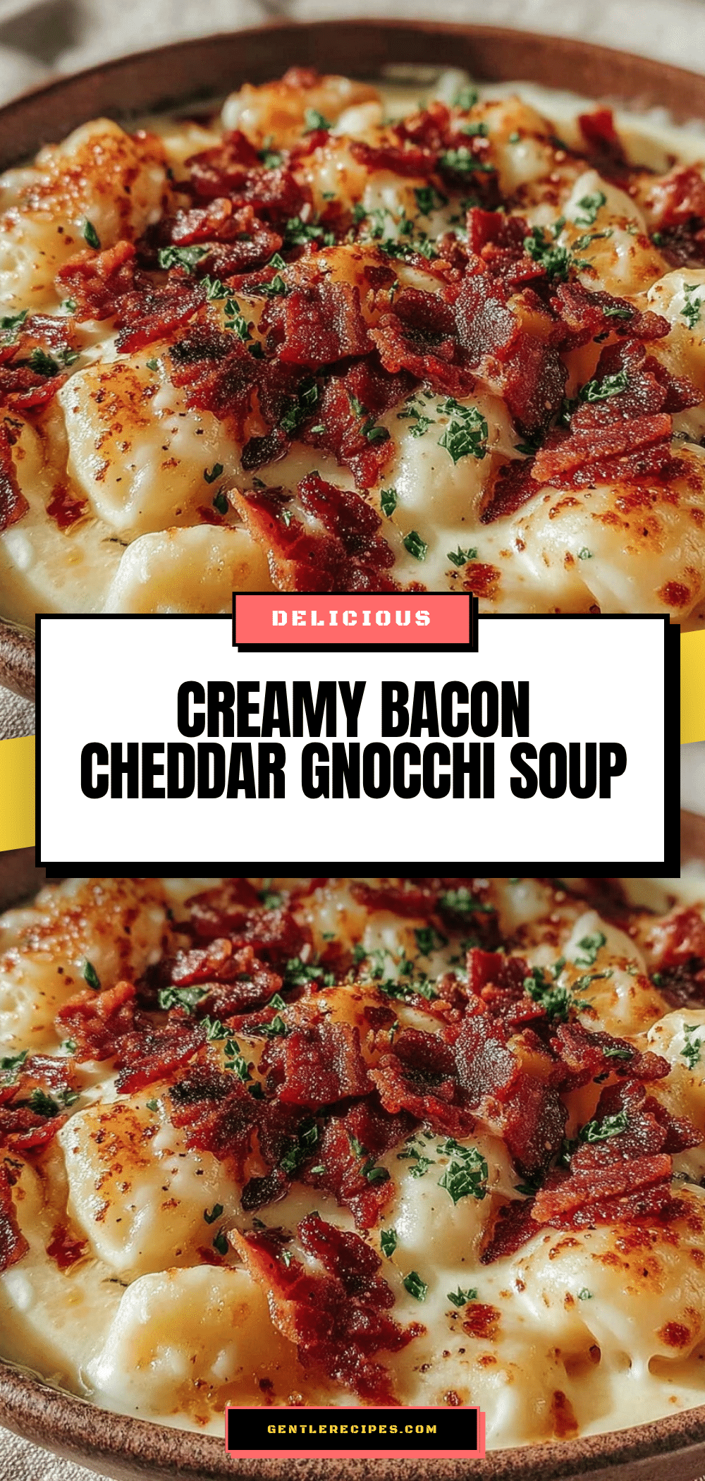 Creamy Bacon Cheddar Gnocchi Soup Recipe Easy Fall Comfort Food 5 creamy bacon cheddar gnocchi soup recipe