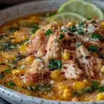 creamy chicken poblano soup - featured image