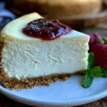 creamy classic cheesecake recipe - featured image