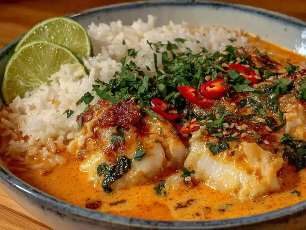 Home 2 creamy coconut lime fish curry - featured image