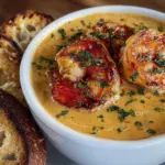 creamy crab and shrimp seafood bisque - featured image