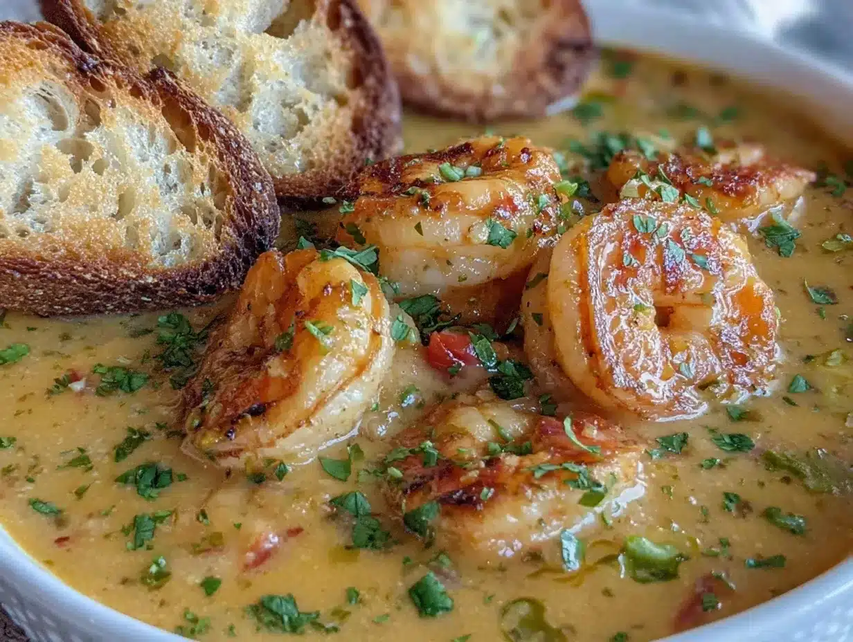 Creamy Crab and Shrimp Seafood Bisque Recipe Easy Savory Soup Perfect for Dinner 4 creamy crab and shrimp seafood bisque preparation steps