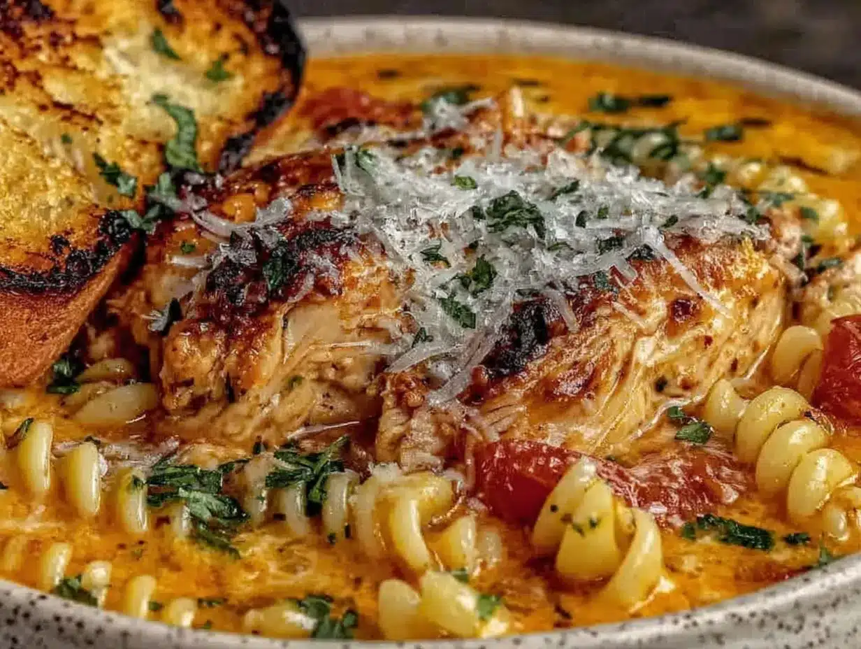 Creamy Crock Pot Chicken Parmesan Soup Recipe for Easy Cozy Meals 4 creamy crock pot chicken parmesan soup preparation steps