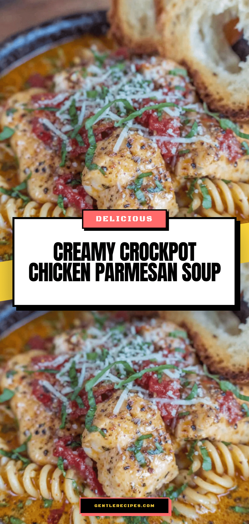 Creamy Crockpot Chicken Parmesan Soup Recipe Easy Homemade Comfort Food 5 creamy crockpot chicken parmesan soup recipe
