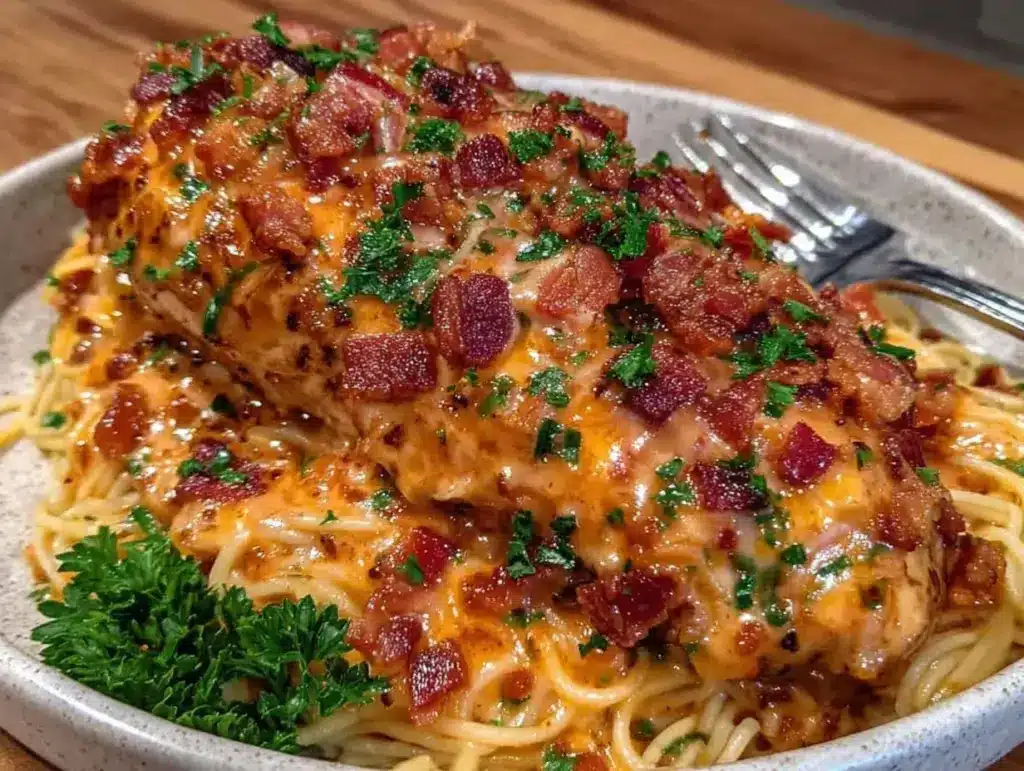 creamy keto crack chicken - featured image