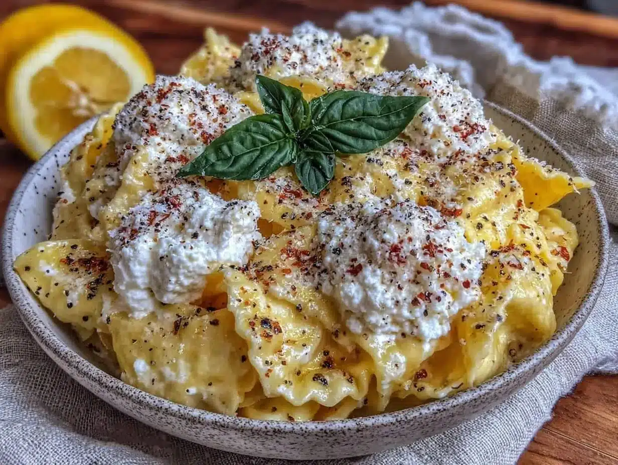 Creamy Ricotta Pasta Recipe Easy 5-Minute Delicious Italian Dinner 4 creamy ricotta pasta preparation steps