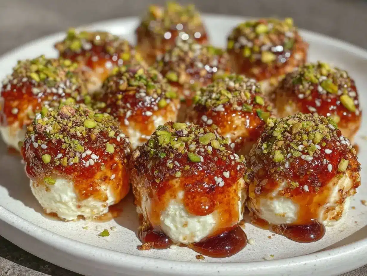 Creamy Ricotta Pistachio Honey Bites Easy Homemade Gourmet Snack Recipe 4 creamy ricotta pistachio honey bites preparation steps