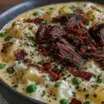 creamy smoked brisket potato soup - featured image