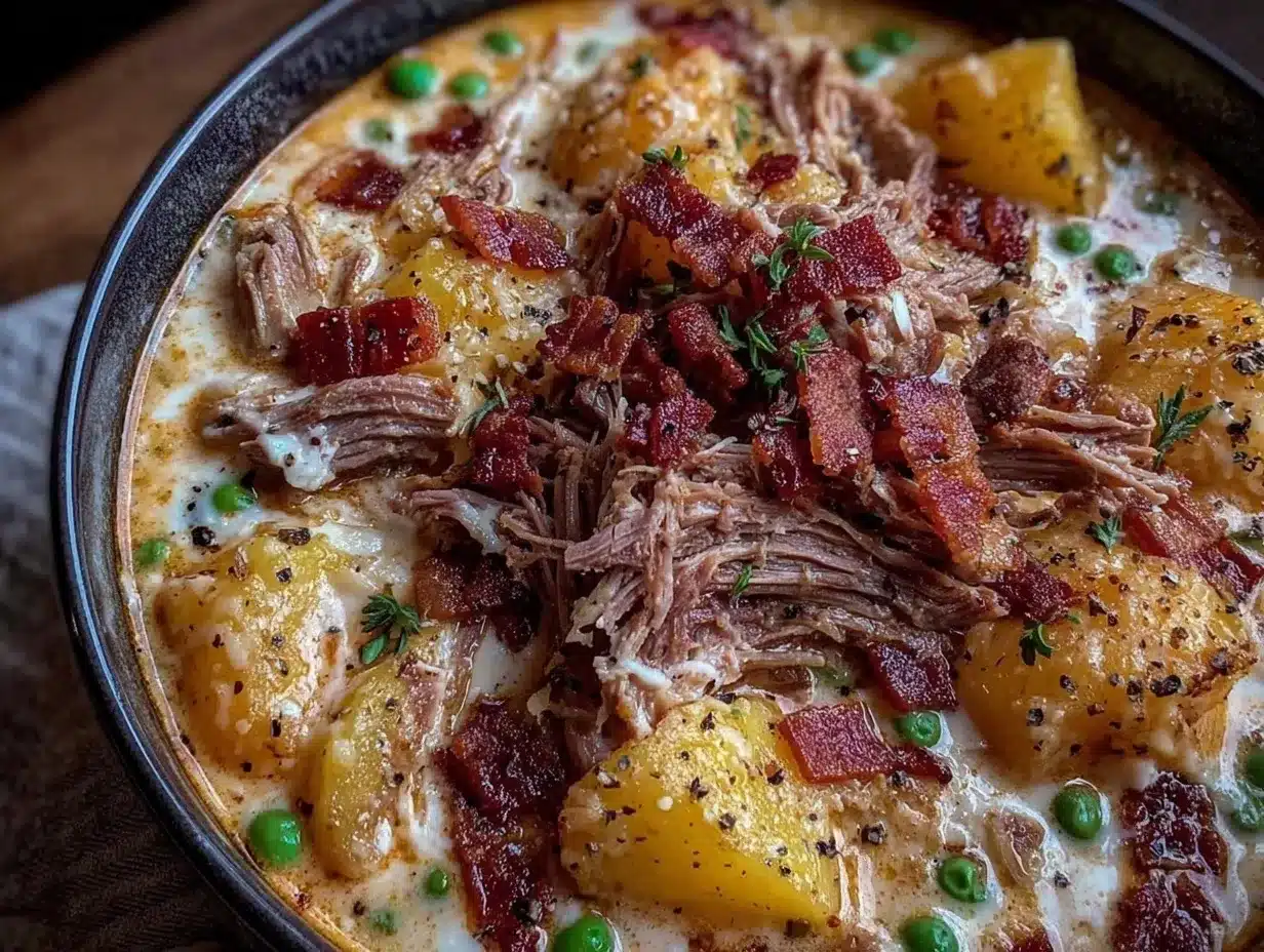 Creamy Smoked Brisket Potato Soup Recipe Easy Traeger Cook Guide 4 creamy smoked brisket potato soup preparation steps