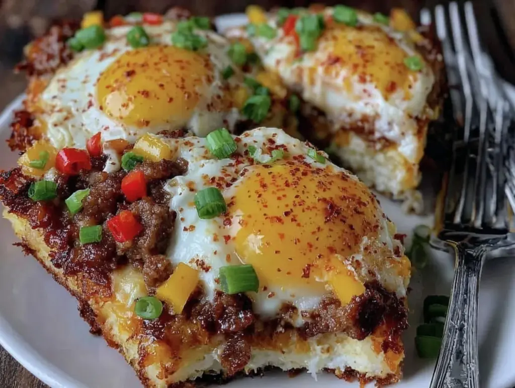 crispy breakfast pizza hash brown crust - featured image