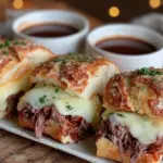 easy crockpot French dip sandwiches - featured image