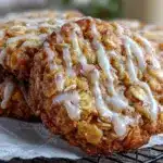 easy iced oatmeal cookies - featured image