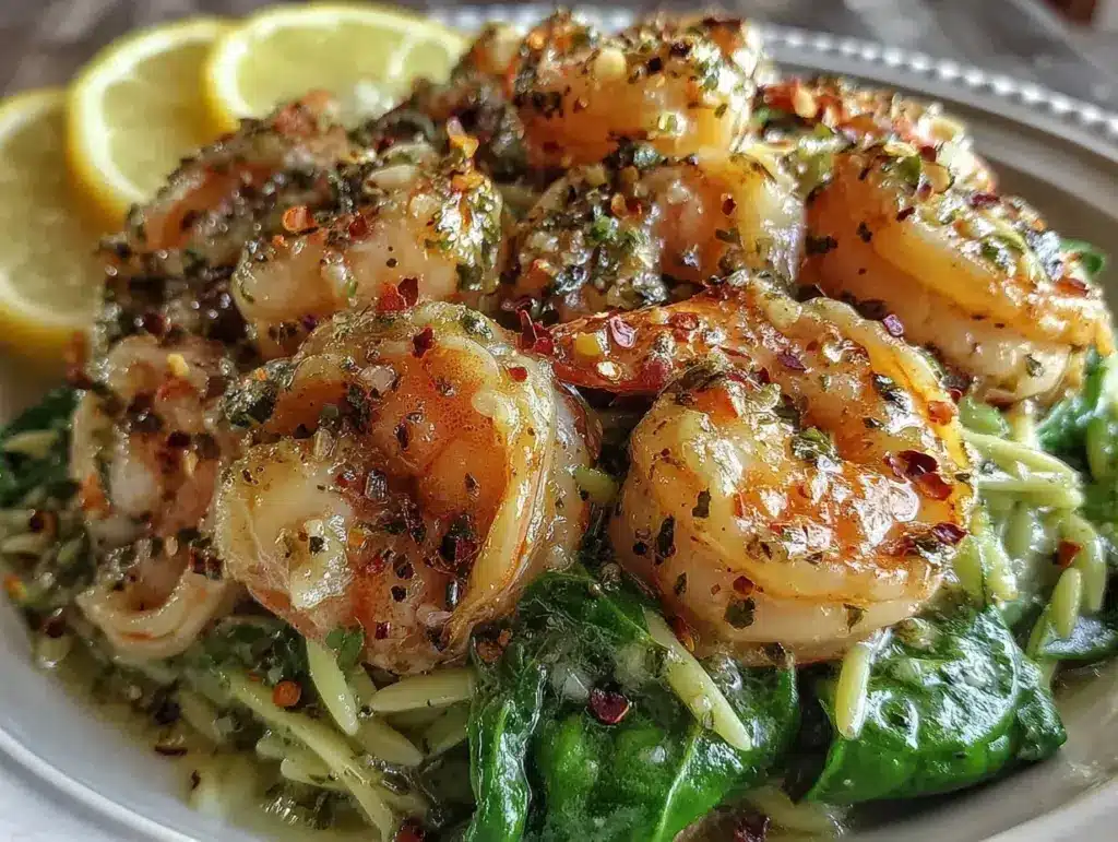 easy lemon garlic shrimp - featured image