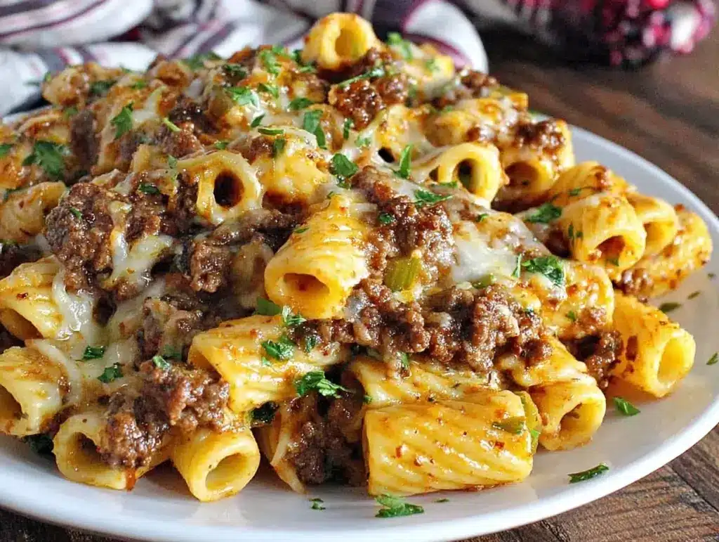 easy ranch beef pasta - featured image