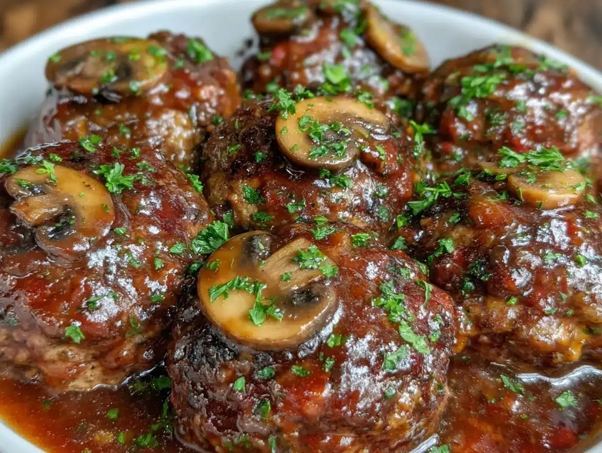 Easy Slow Cooker Salisbury Steak Recipe Perfect Crockpot Dinner Idea 4 easy slow cooker salisbury steak recipe preparation steps