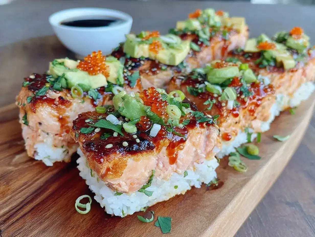 Easy Spicy Salmon Sushi Bake Recipe for a Healthy Dinner Idea 4 easy spicy salmon sushi bake preparation steps