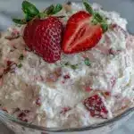 easy strawberry fluff salad - featured image