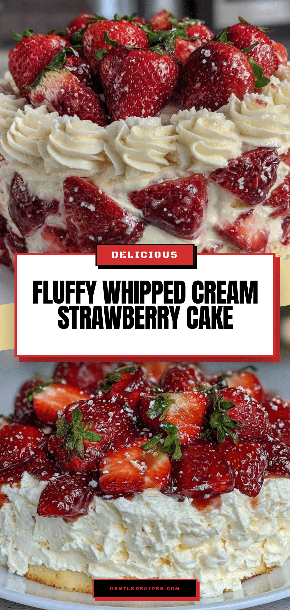 Fluffy Whipped Cream Strawberry Cake Recipe Easy Perfect Birthday Treat 5 fluffy whipped cream strawberry cake recipe