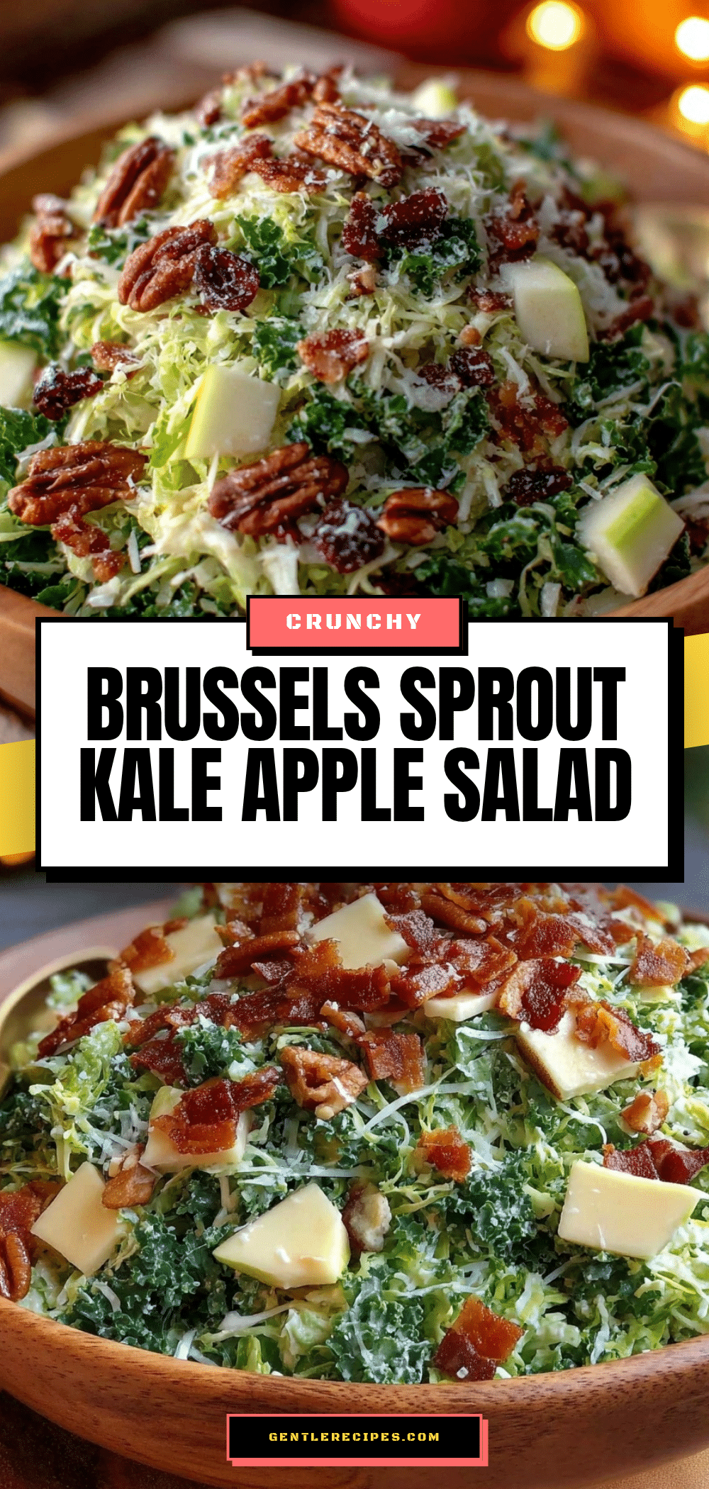 Fresh Brussels Sprout Kale Apple Salad Recipe 5 Easy Steps Perfect Fall Side Dish 5 Fresh Brussels Sprout Kale Apple Salad recipe