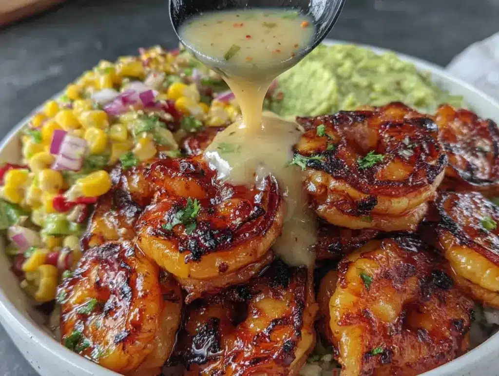 grilled shrimp bowl - featured image