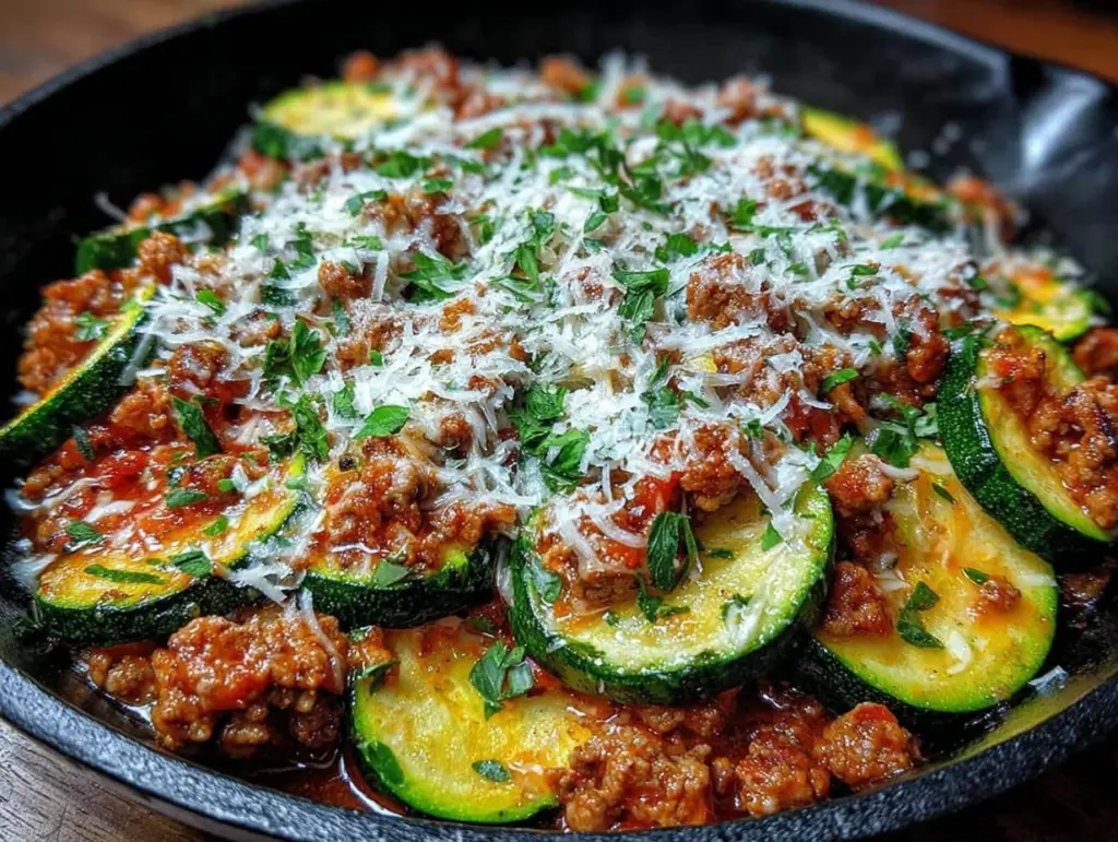 ground turkey and zucchini skillet - featured image