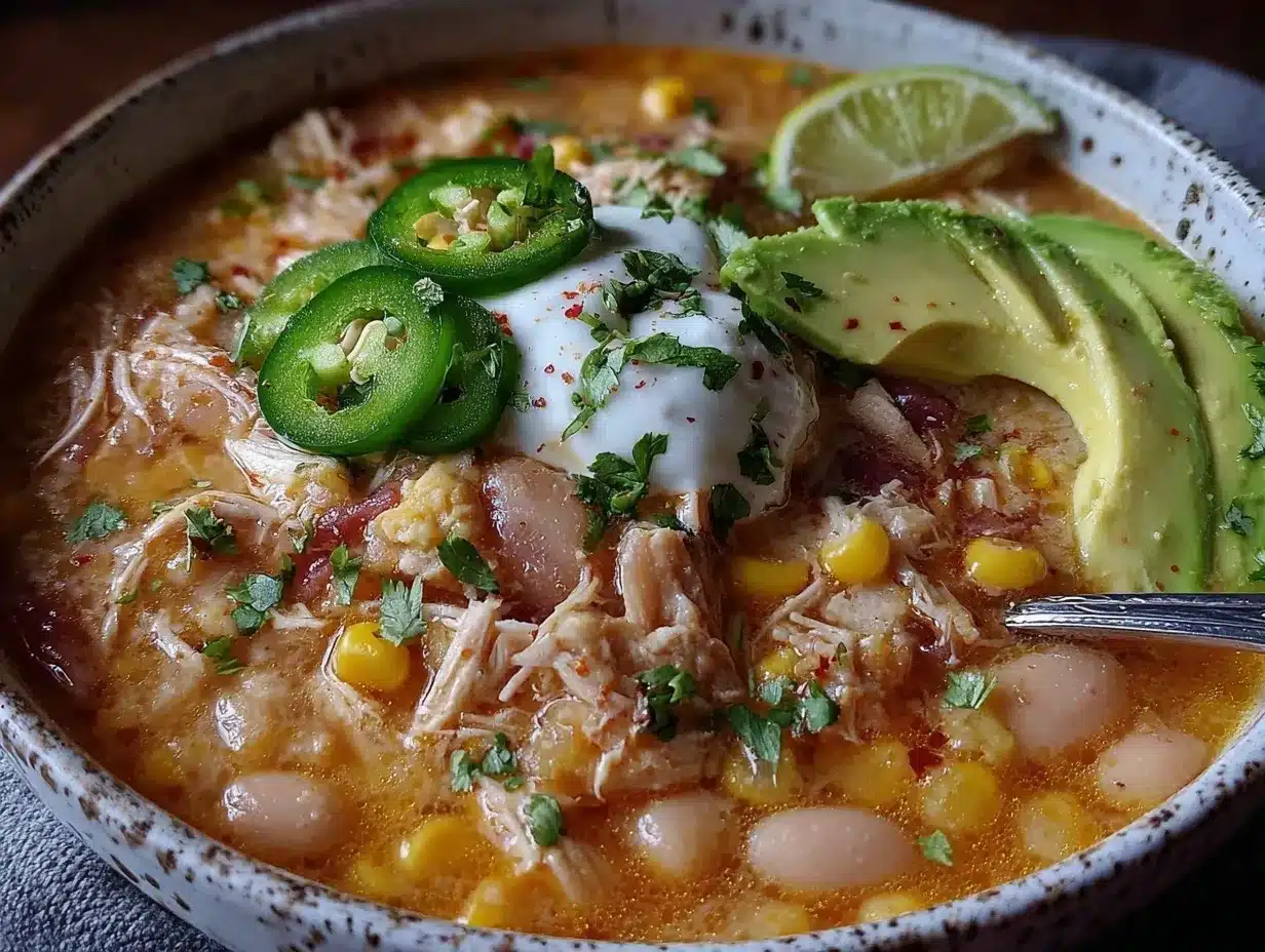 Healthy White Chicken Chili Crockpot Recipe 5 Easy Steps for Creamy Comfort 4 healthy white chicken chili crockpot recipe preparation steps