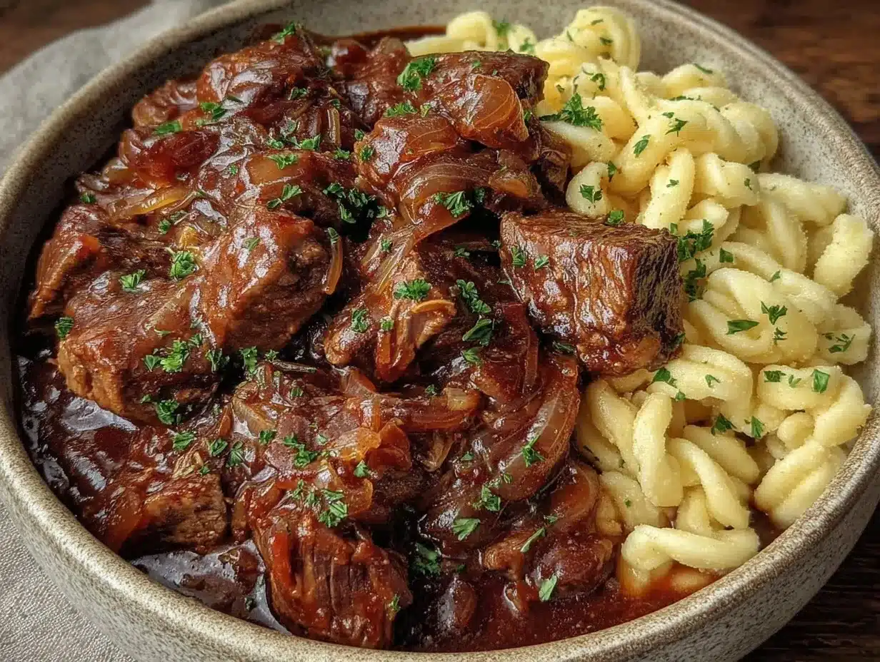 Hearty German Goulash Recipe Easy Classic Bavarian Dinner to Savor 4 hearty german goulash preparation steps