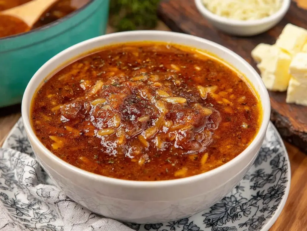 Hearty Greek Manestra Tomato Orzo Soup - featured image