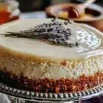 honey lavender cheesecake - featured image