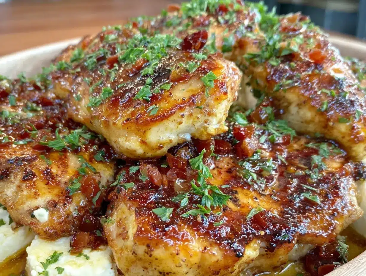 Hot Honey Feta Chicken Recipe Easy Healthy Dinner for Entertaining 4 hot honey feta chicken preparation steps