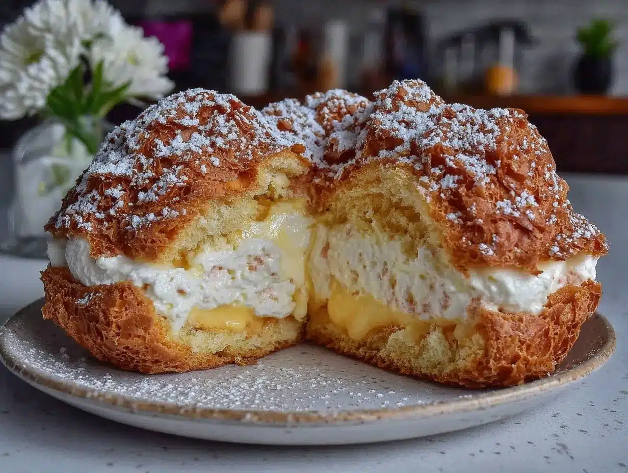 Karpatka Polish Carpathian Cream Cake Recipe Easy Homemade Dessert 4 Karpatka Polish Carpathian cream cake preparation steps