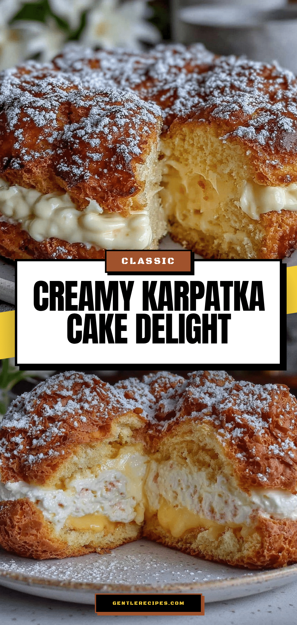Karpatka Polish Carpathian Cream Cake Recipe Easy Homemade Dessert 5 Karpatka Polish Carpathian cream cake recipe