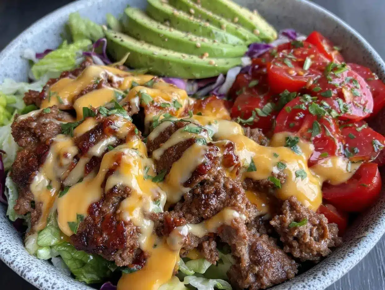 Savory Loaded Keto Cheeseburger Bowls Recipe for Easy Low Carb Meals 4 keto cheeseburger bowls preparation steps