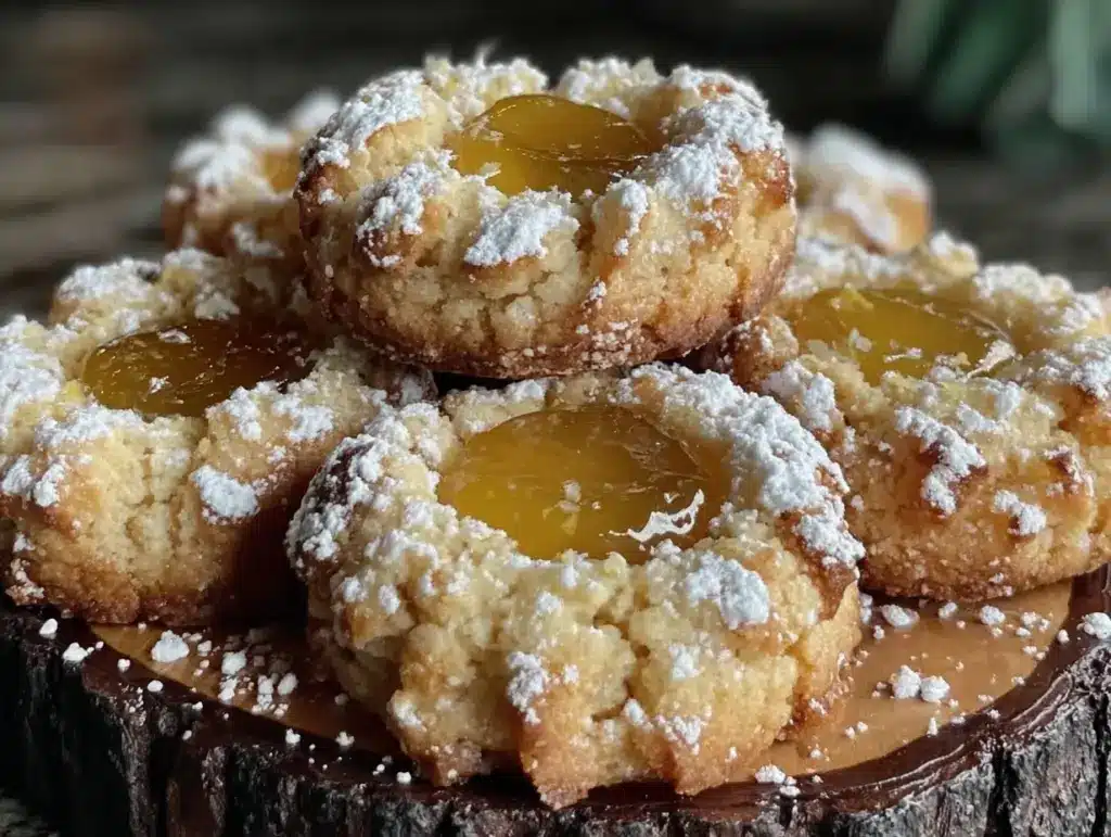 lemon curd thumbprint cookies - featured image