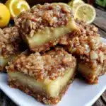 lemon oatmeal crumble bars - featured image