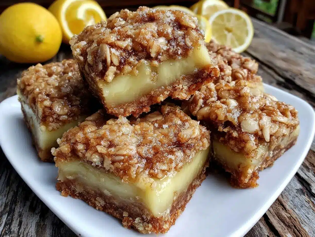 Refreshing Lemon Oatmeal Crumble Bars Recipe 5 Easy Steps for Perfect Summer Dessert 4 lemon oatmeal crumble bars preparation steps