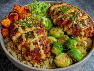 Home 6 maple dijon chicken sweet potato bowls - featured image